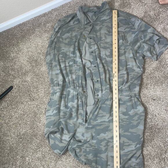 Ashley Stewart romper Camo print Twill Cargo jumper Plus SZ 22 - Picture 9 of 10